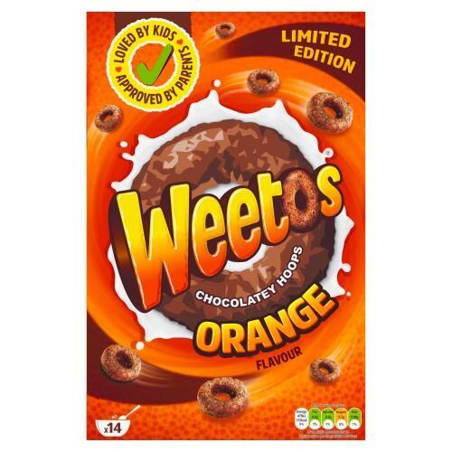 Weetabix Weetos celozrnné pšeničné cereálie s příchutí pomeranče 420 g