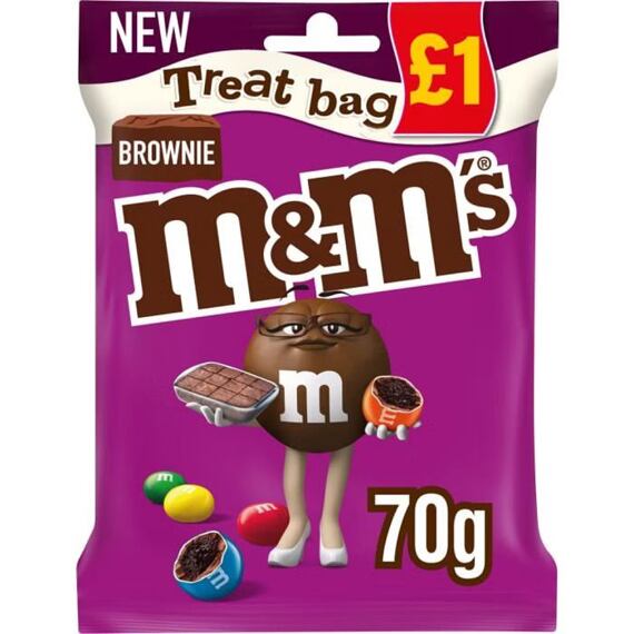 M&M's milk chocolate candies in a sugar shell with brownie flavor 70 g PM
