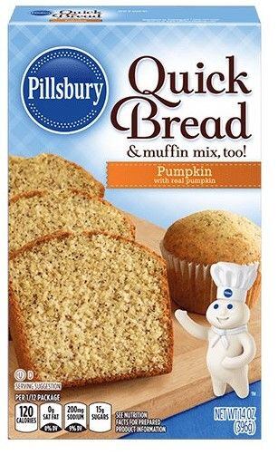 Pillsbury Quick mix for preparing bread and muffins with pumpkin flavor 396 g