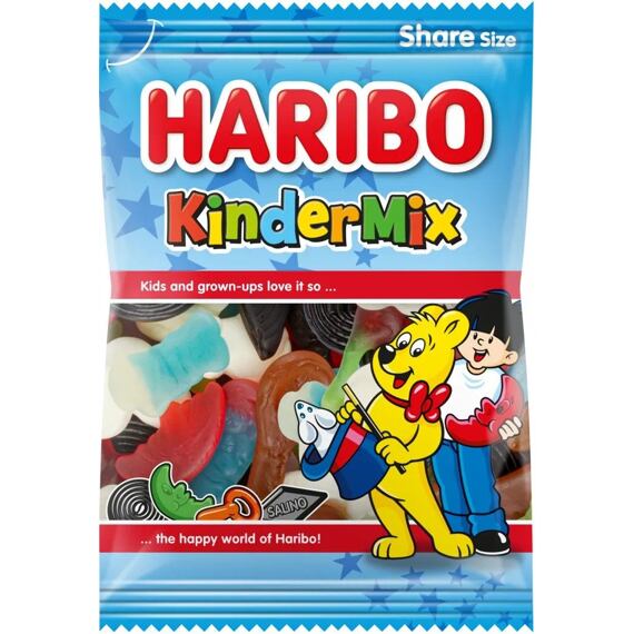 Haribo Kindermix žvýkací bonbony s ovocnými příchutěmi 185 g