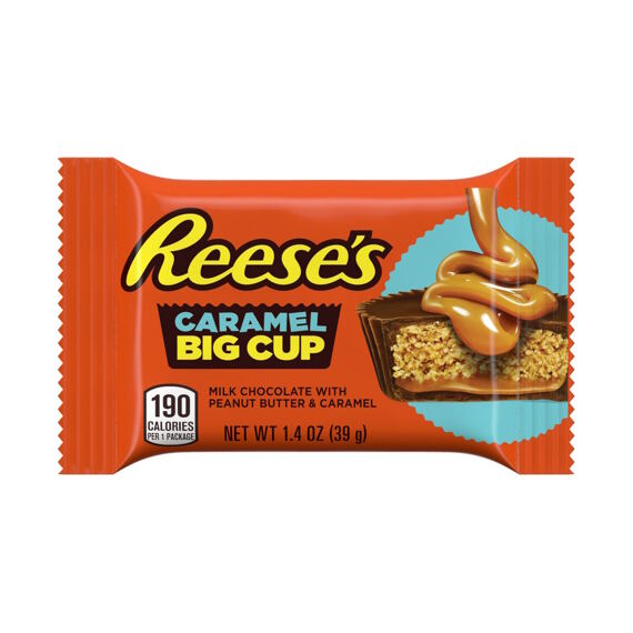 Reese's košíček plněný arašídovým máslem a karamelem s polevou z mléčné čokolády 39 g