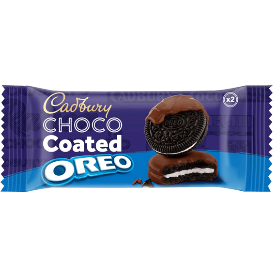 Oreo Cadbury sušenka s vanilkovou náplní v polevě z mléčné čokolády 31,3 g