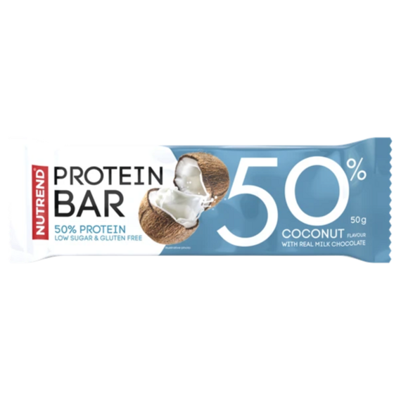 Nutrend CZ PROTEIN 50% proteinová tyčinka s příchutí kokos 50 g