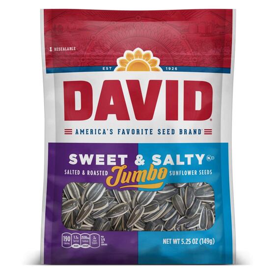 David Jumbo Sunflower Seeds Sweet & Salty 149 g