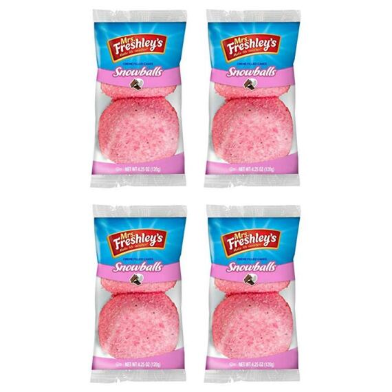 Mrs. Freshley's Pink Snowballs 120 g Zvýhodněné Balení 4 ks