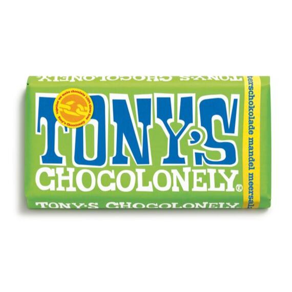Tony's hořká čokoláda s mandlemi a mořskou solí 180 g