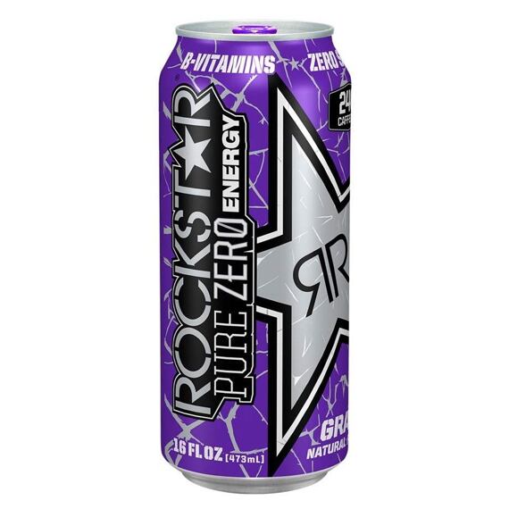 Rockstar energetický nápoj bez cukru s příchutí hroznu 473 ml
