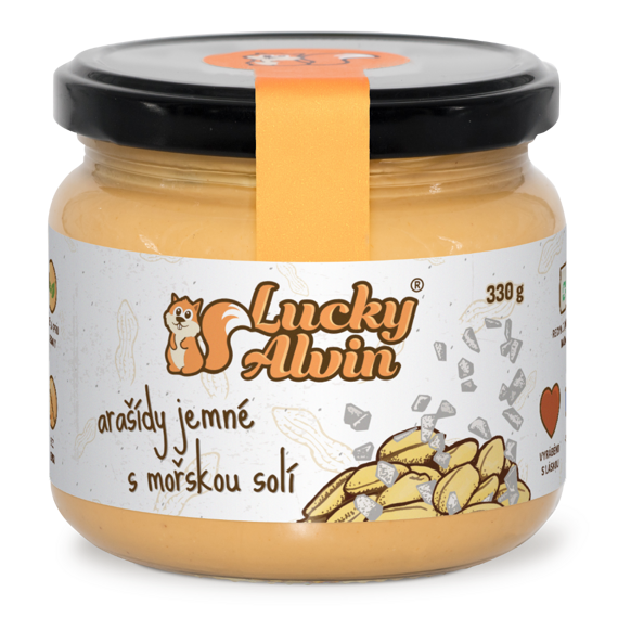 Lucky Alvin jemný arašídový krém s mořskou solí 330 g