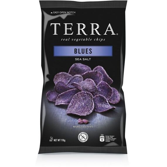 Terra Chips Blues zeleninové chipsy z modrých brambor 110 g