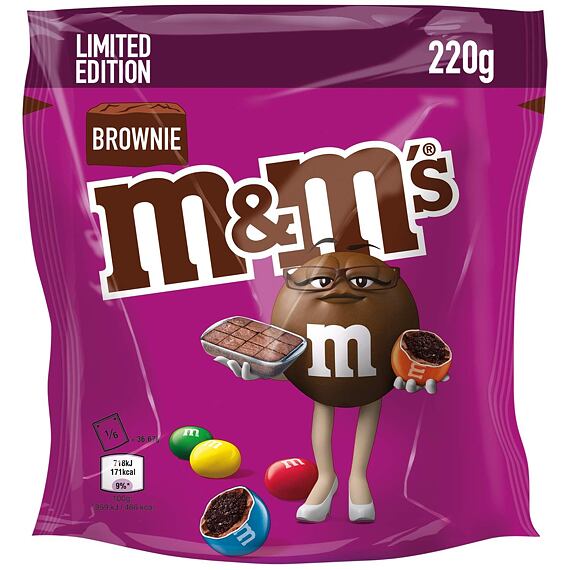 M&M's bonbonky v cukrové skořápce s příchutí čokoládových brownies 220 g