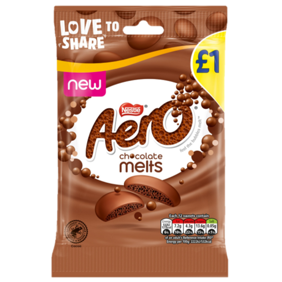Nestlé Aero knoflíčky z mléčné čokolády 80 g PM
