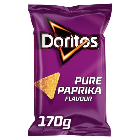 Doritos Pure Paprika kukuřičné chipsy s příchutí papriky 170 g