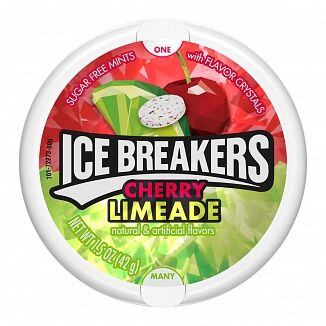 Ice Breakers bonbonky bez cukru s příchutí limetky a třešně 43 g