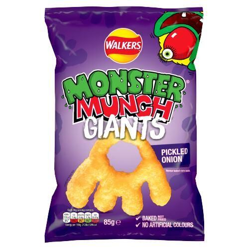 Monster Munch corn snack with the flavor of pickled onions 85 g