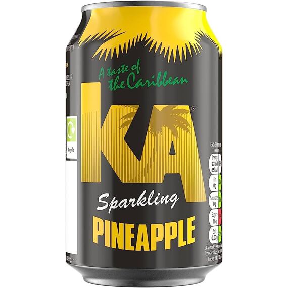 KA carbonated drink with pineapple flavor 330 ml
