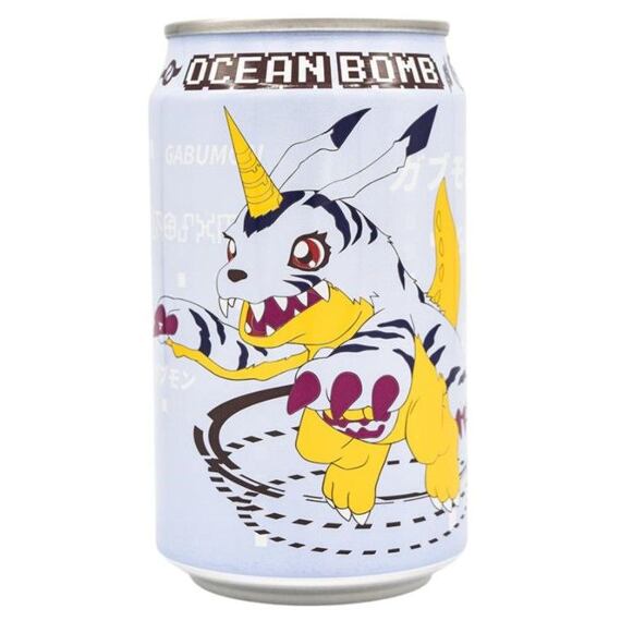 Ocean Bomb Digimon Gabunom carbonated drink with blueberry flavor 330 ml
