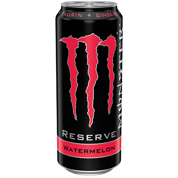 Monster Reserve carbonated energy drink with watermelon flavor with sugars and sweeteners 500 ml