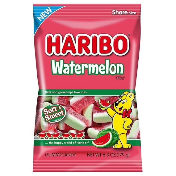 Haribo žvýkací bonbony s příchutí vodního melounu 179 g