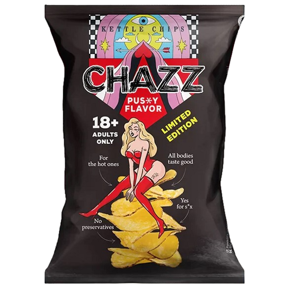 Chazz chipsy s příchutí dámského přirození 90 g