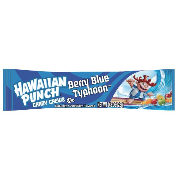 Hawaiian Punch chewing gum with blueberry, raspberry and blackberry flavors 22 g