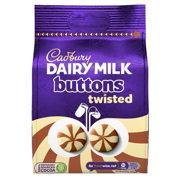 Cadbury Dairy Milk knoflíčky z mléčné a bílé čokolády 105 g