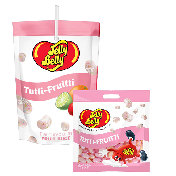 Jelly Belly drink with Tutti-Fruitti flavor 200 ml + Jelly Belly beans with Tutti Fruitti flavor 70g
