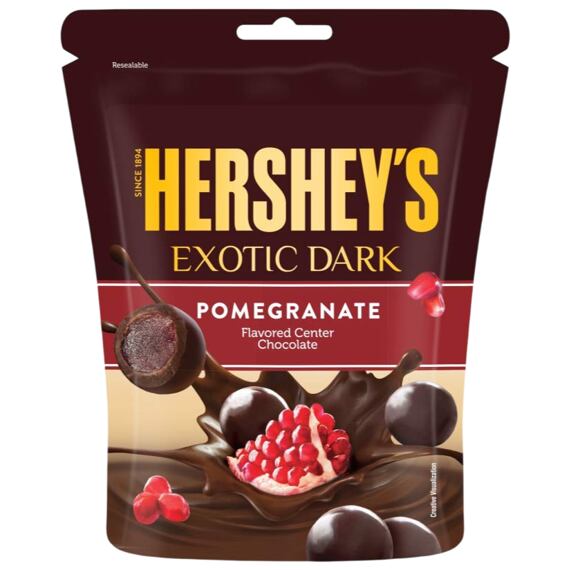 Hershey's kuličky v hořké čokoládě s náplní s příchutí granátového jablka 33,3 g