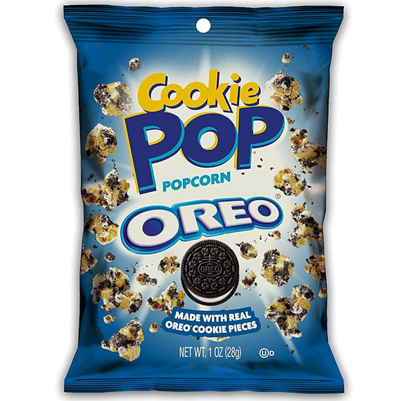 Cookie Pop sladký popcorn s kousky sušenek Oreo 28 g