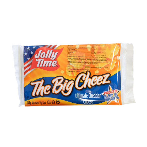 Jolly Time The Big Cheez popkorn s příchutí sýru 100 g Celé Balení 144 ks