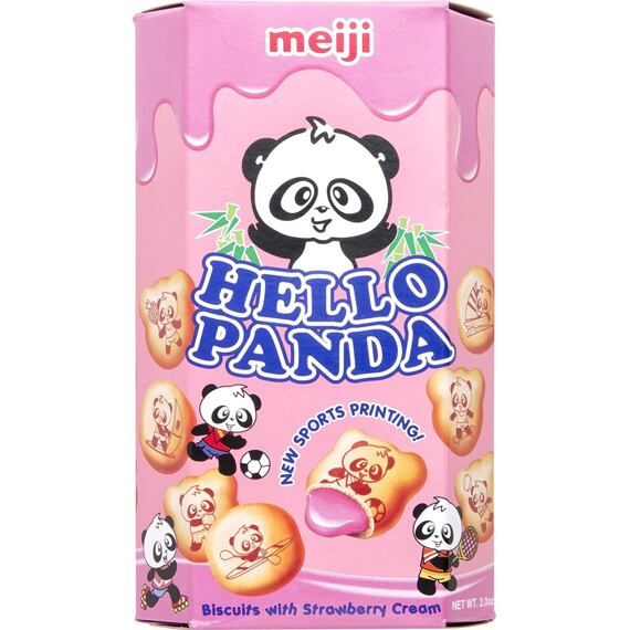 Hello Panda sušenky s náplní s příchutí jahody 50 g