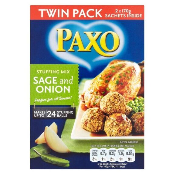 Paxo Sage & Onion Stuffing 340 g