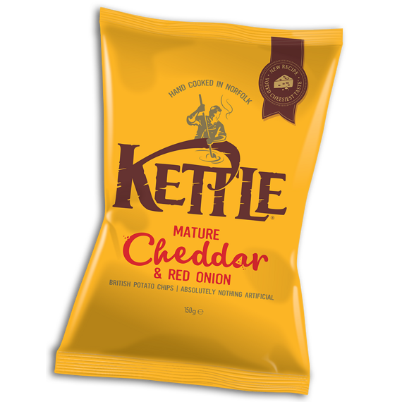 Kettle Mature Cheddar & Red Onion 150 g