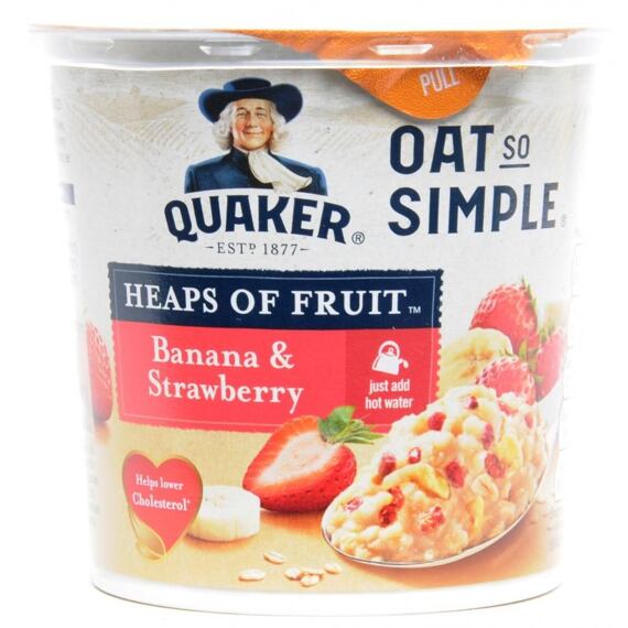 Quaker Oats oatmeal with banana and strawberry flavor 58 g