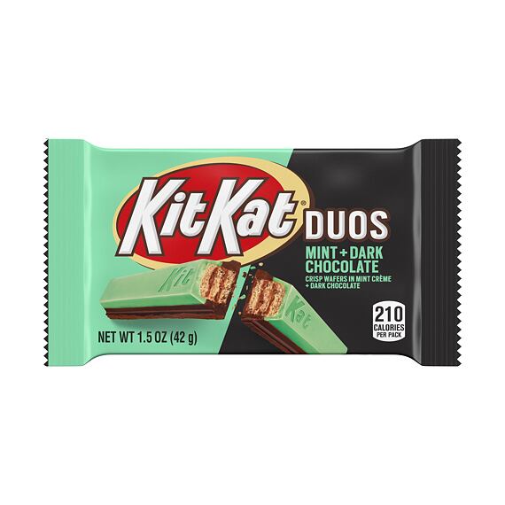 Kit Kat tyčinky s polevou z hořké čokolády a s příchutí máty 42 g