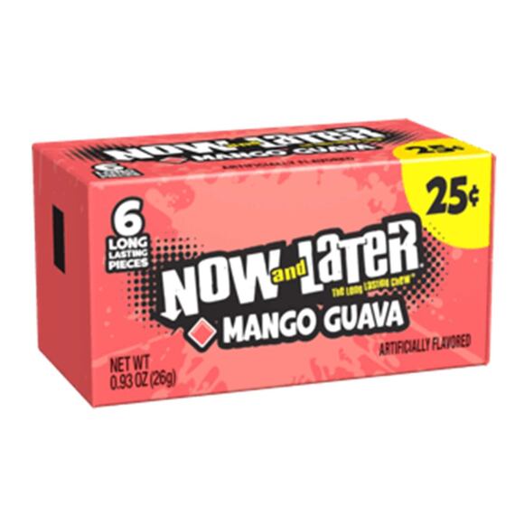 Now and Later žvýkací bonbonky s příchutí manga a guave 26 g PM