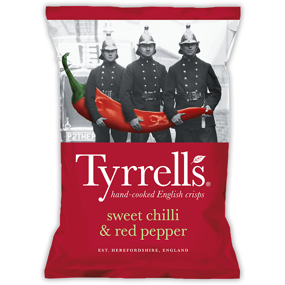 Tyrrells chipsy s příchutí sladkého chilli a červené papriky 150 g