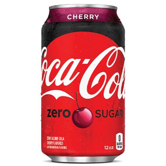 Coca-Cola sycená limonáda bez cukru s příchutí třešně 355 ml