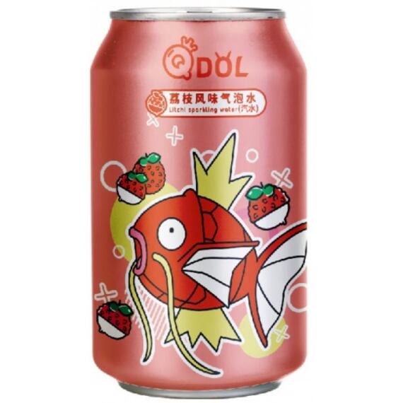 QDol Pokémon Magikarp sycený nápoj s příchutí liči 330 ml