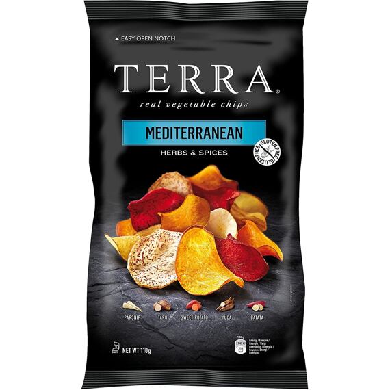 Terra Chips Mediterranean zeleninové chipsy s bylinkami 110 g