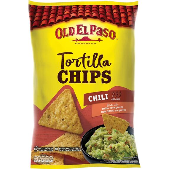 Old El Paso tortillové chipsy s příchutí chilli 185 g