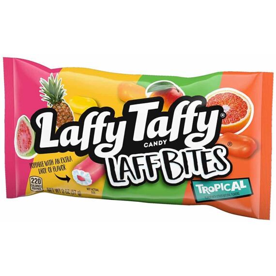 Laffy Taffy Laff Bites žvýkací bonbony s příchutí tropického ovoce 57 g