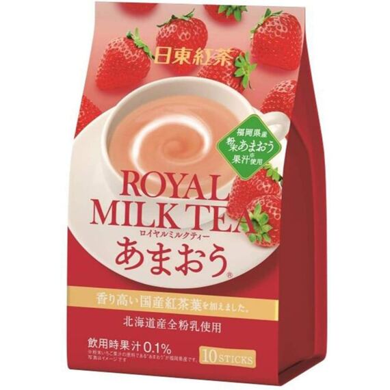 Nitto Royal Milk Tea instatní mléčný čaj s příchutí jahody 140 g
