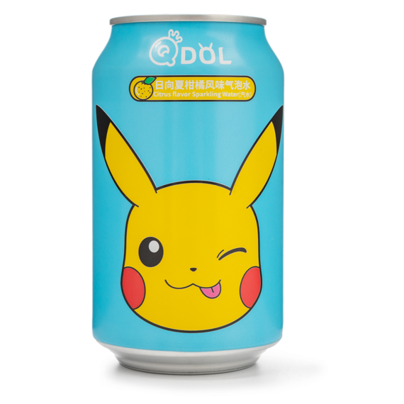 QDol Pokémon Pikachu sycený nápoj s příchutí citronu 330 ml