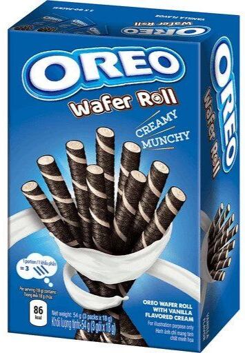 Oreo trubičky s krémem s příchutí vanilky 54 g