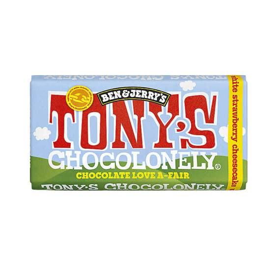 Tony's Ben & Jerry's white chocolate with pieces of cookies with strawberry cake flavor 180 g
