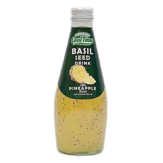 Cool Time Basil Seed nápoj se semínky bazalky s příchutí ananasu 290 ml