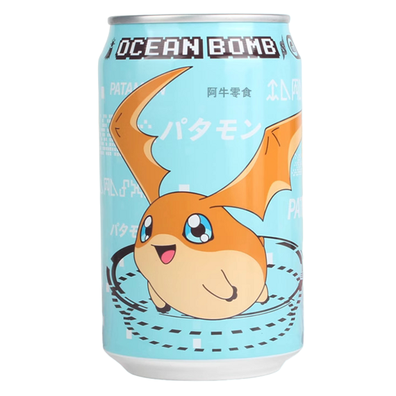 Ocean Bomb Digimon Patamon sycený nápoj s příchutí citrónu 330 ml