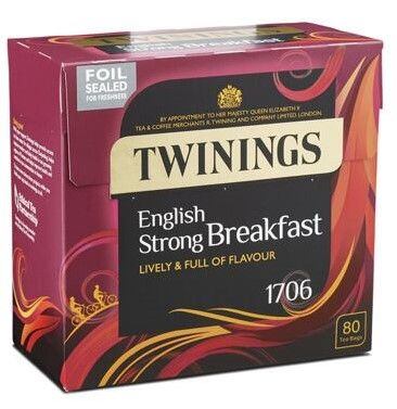 Twinings English Breakfast strong black tea 80 pcs 250 g