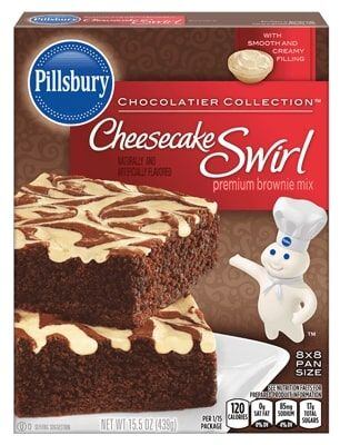 Pillsbury Chocolatier Collection směs na příravu brownie s polevou s příchutí cheesecaku 439 g