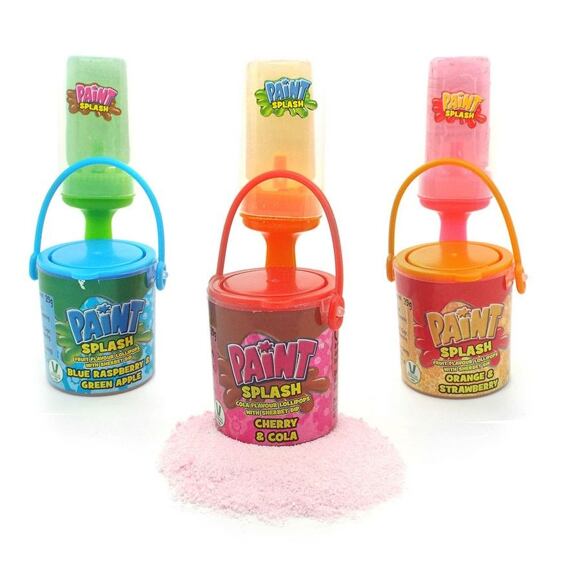 Crazy Candy Factory lollipop with sour powder in the shape of a bucket and a brush 1 pc 39 g